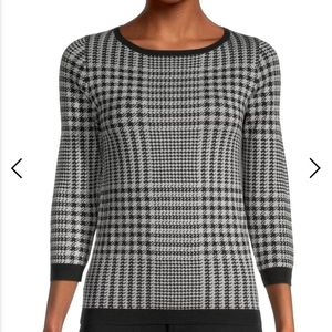 Plaid Boatneck Sweater